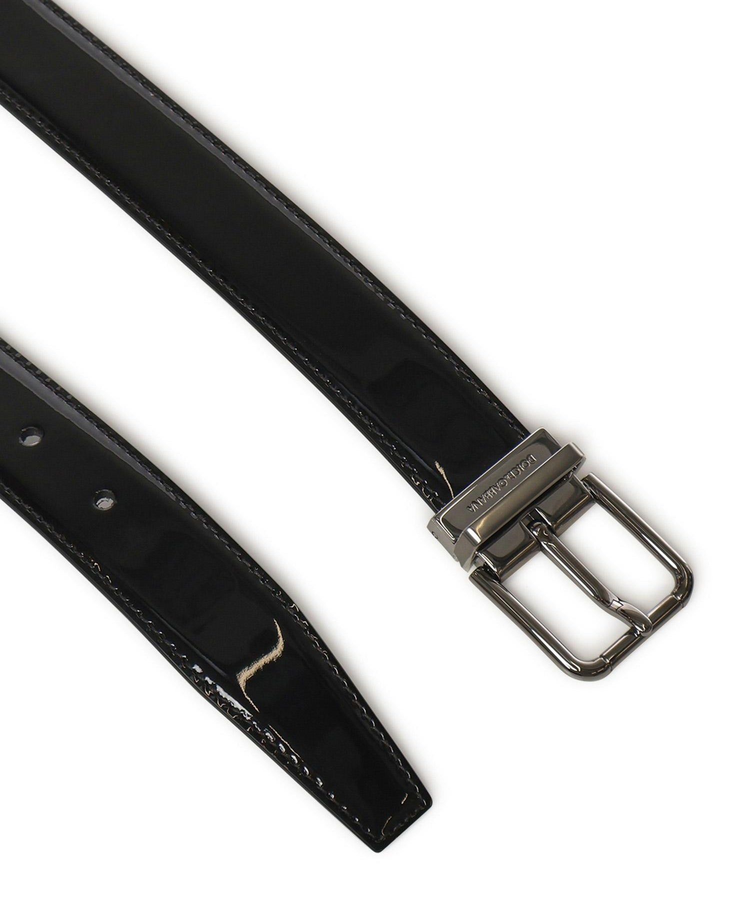 Cintura in pelle di vitello verniciata BC4703 A115380999 DOLCE & GABBANA 