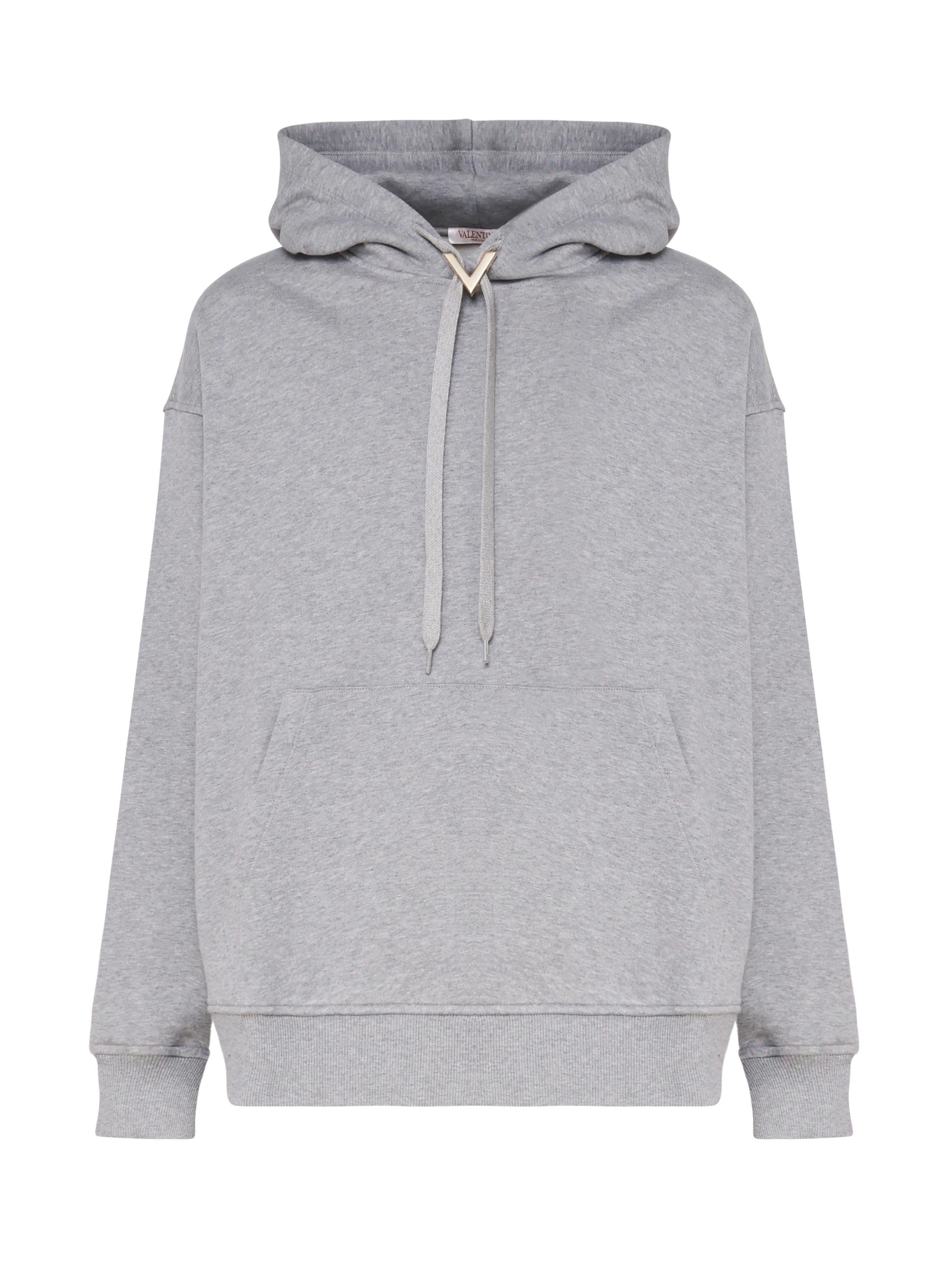 Felpa in cotone con cappuccio e coulisse 5V3MF25R ADJ080 VALENTINO GARAVANI 