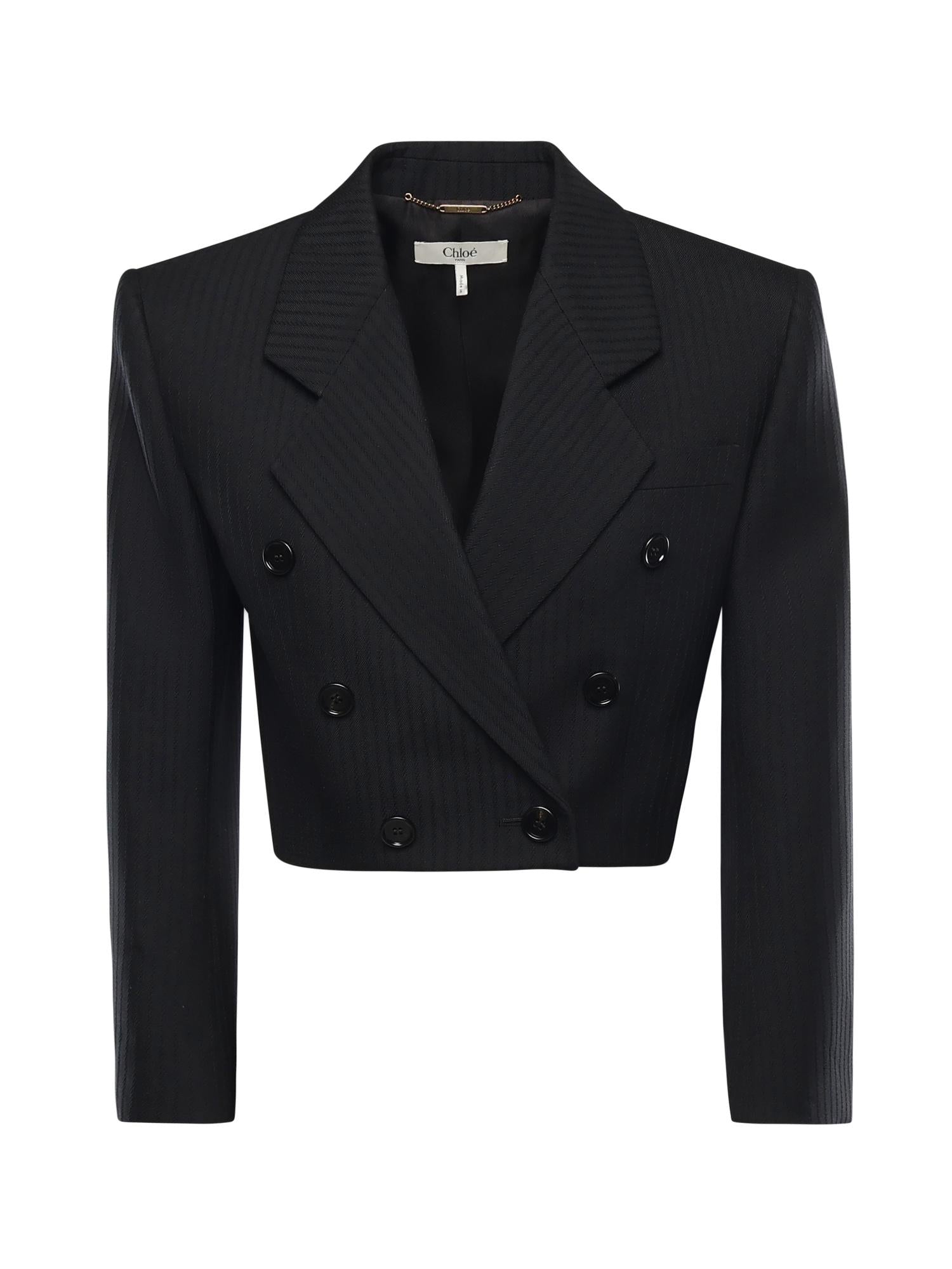 Giacca Spencer corta a righe CH26SVE76065 001 CHLOÉ 