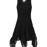 Abito corto con ruche in maglia AA9R2710K074B 995 ALAIA 
