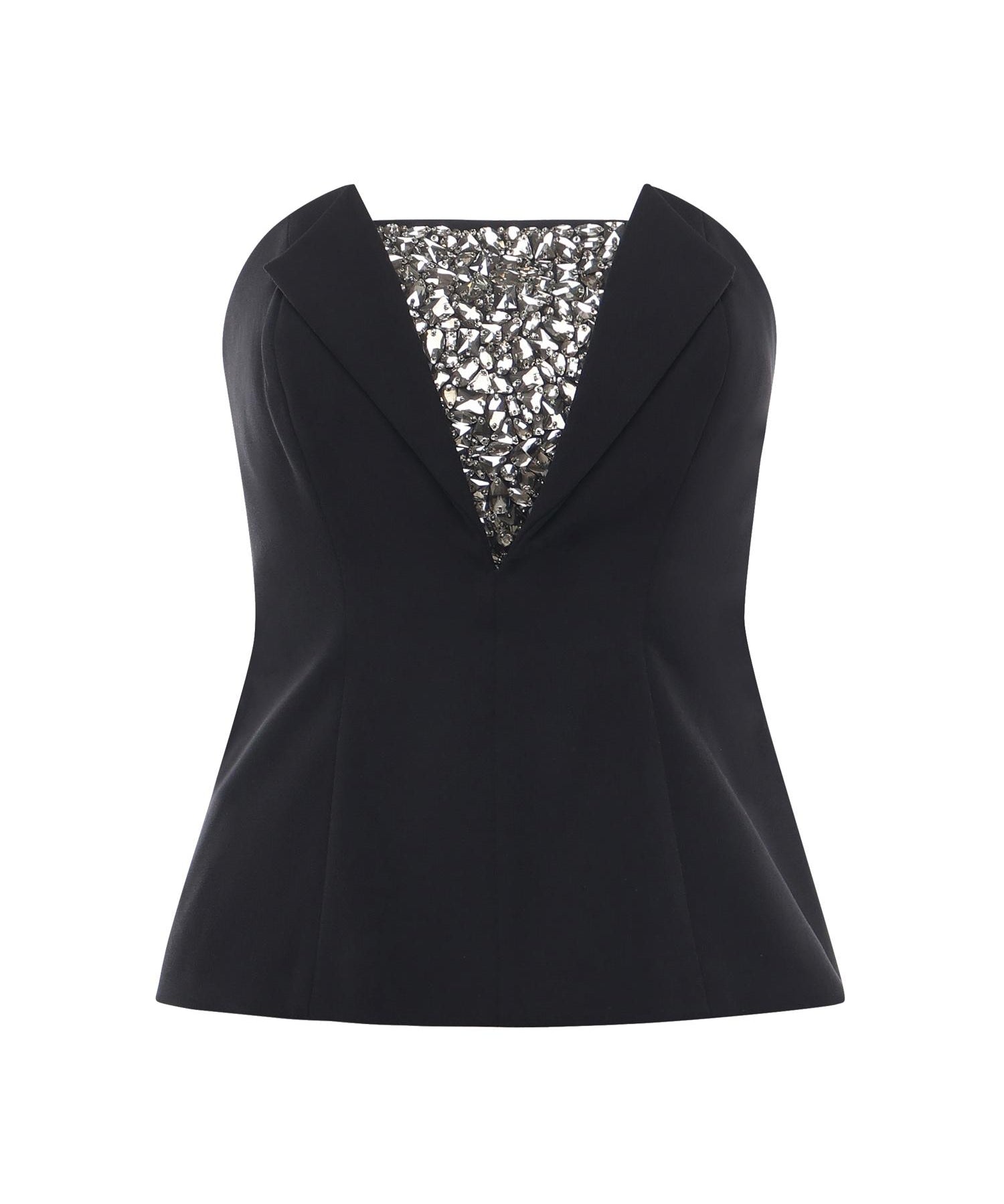 Top bustier con ricamo di strass 79AAM615 N0356899 GENNY 