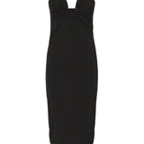 Abito midi da sera con scollo sagomato 105021 A2GSZ99 PINKO 
