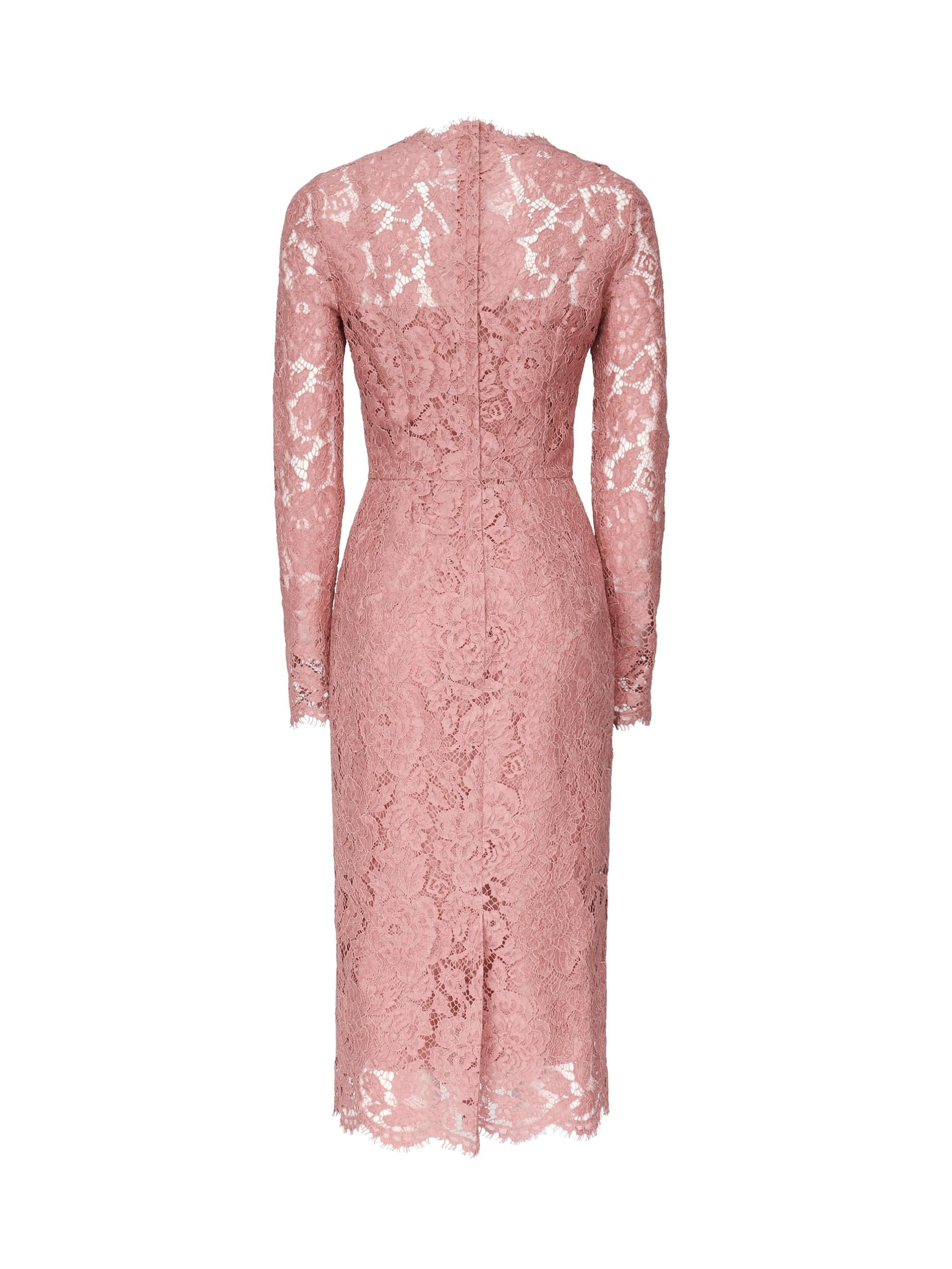 Abito longuette a tubino in pizzo F6M0DT HLM7LF0473 DOLCE & GABBANA 