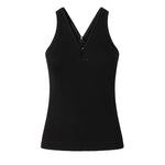 Canotta a costine con logo 107310 A3GGZ99 PINKO 