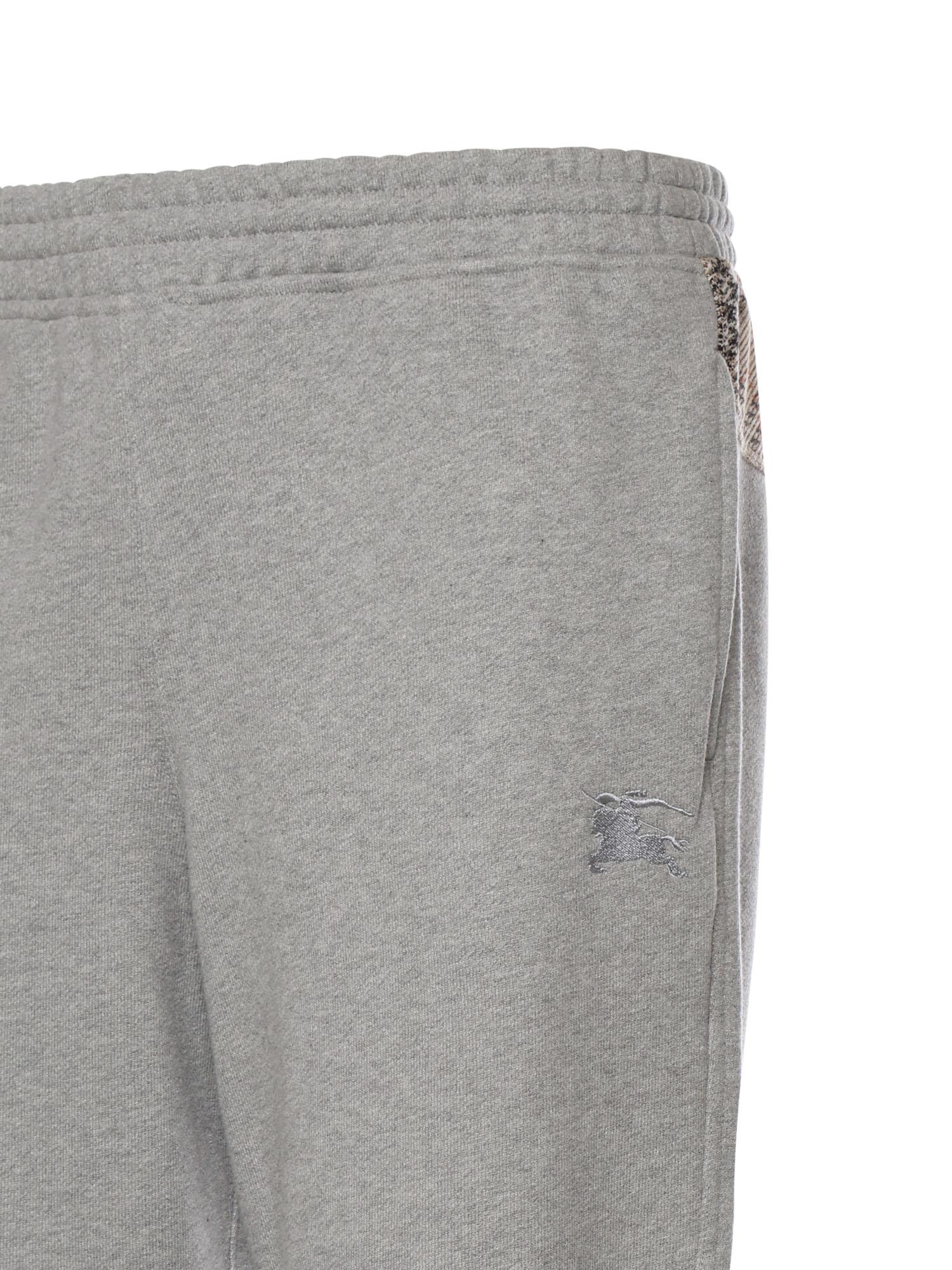 Pantaloni da jogging in cotone con applicazione Check 8120757 A2142 BURBERRY 