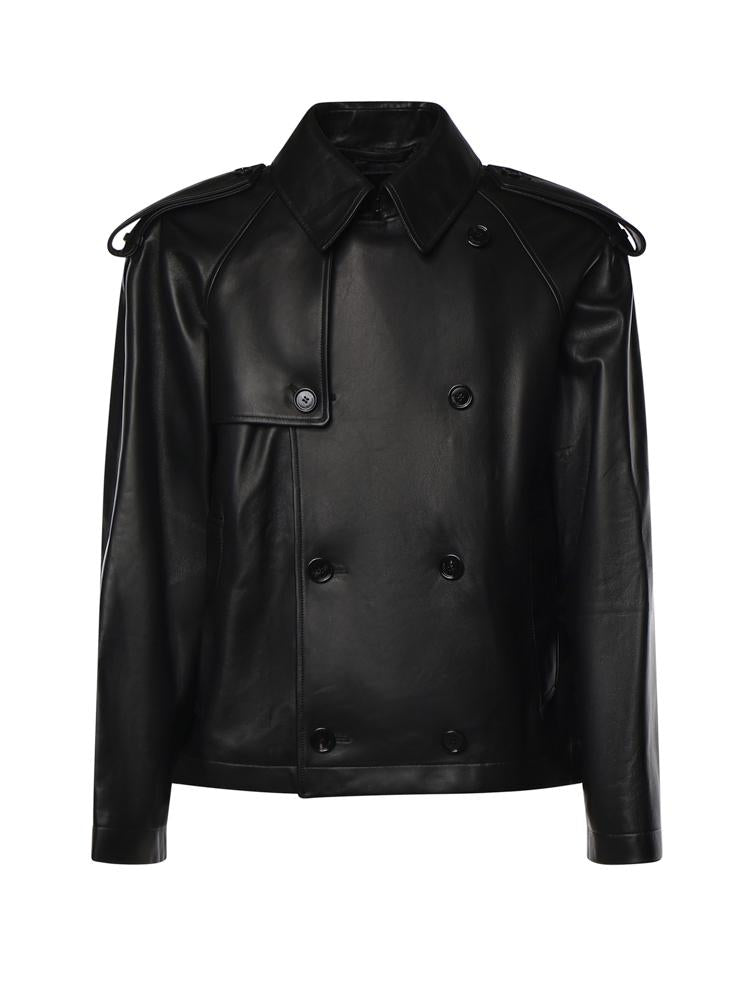 Trench Leadenham cropped in pelle 8129840 A1189 BURBERRY 