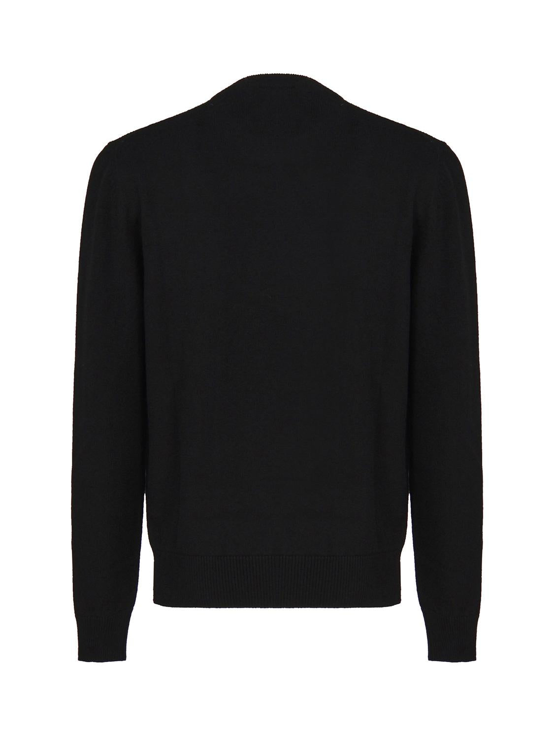 Maglia girocollo in lana con etichetta logata GXO39T JEMQ4N0000 DOLCE & GABBANA 