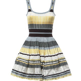 Abito corto in maglia a righe AA9R3100K266D 908 ALAIA 