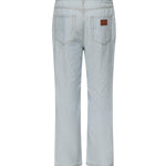 Jeans in chambray con logo FLP285 AUWXF0LQ0 FENDI 