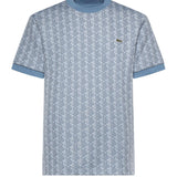 T-shirt in jacquard con monogramma<BR/> TH1197 1QI LACOSTE 