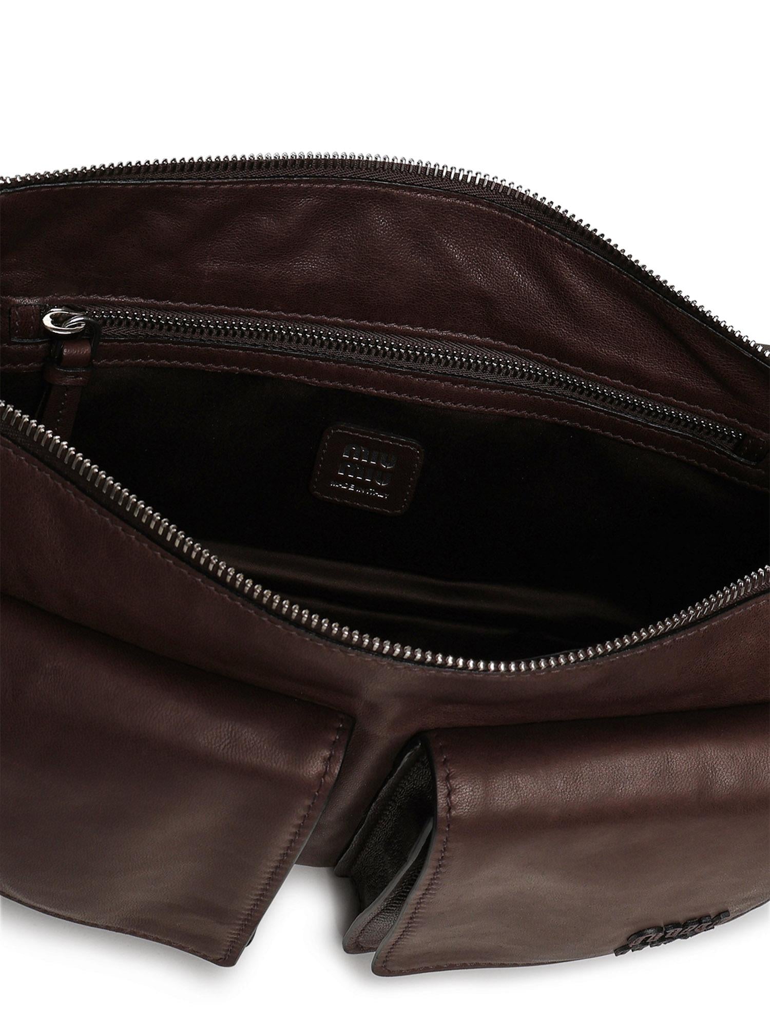 Borsa a tracolla Utilitaire in nappa 5BC205 2G7QF0038 MIU MIU 