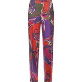 Pantaloni in seta con stampa Orchidee 5URT10 5U731017 PUCCI 