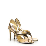 SANDALI INFRADITO IN PELLE LAMINATA AA3S122CK298 240 ALAIA 