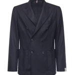 Blazer doppiopetto in misto cashmere<BR/> E4070B 79B SANTANIELLO 
