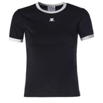T-shirt con logo VESJTS017JS0070 9901 COURREGES 