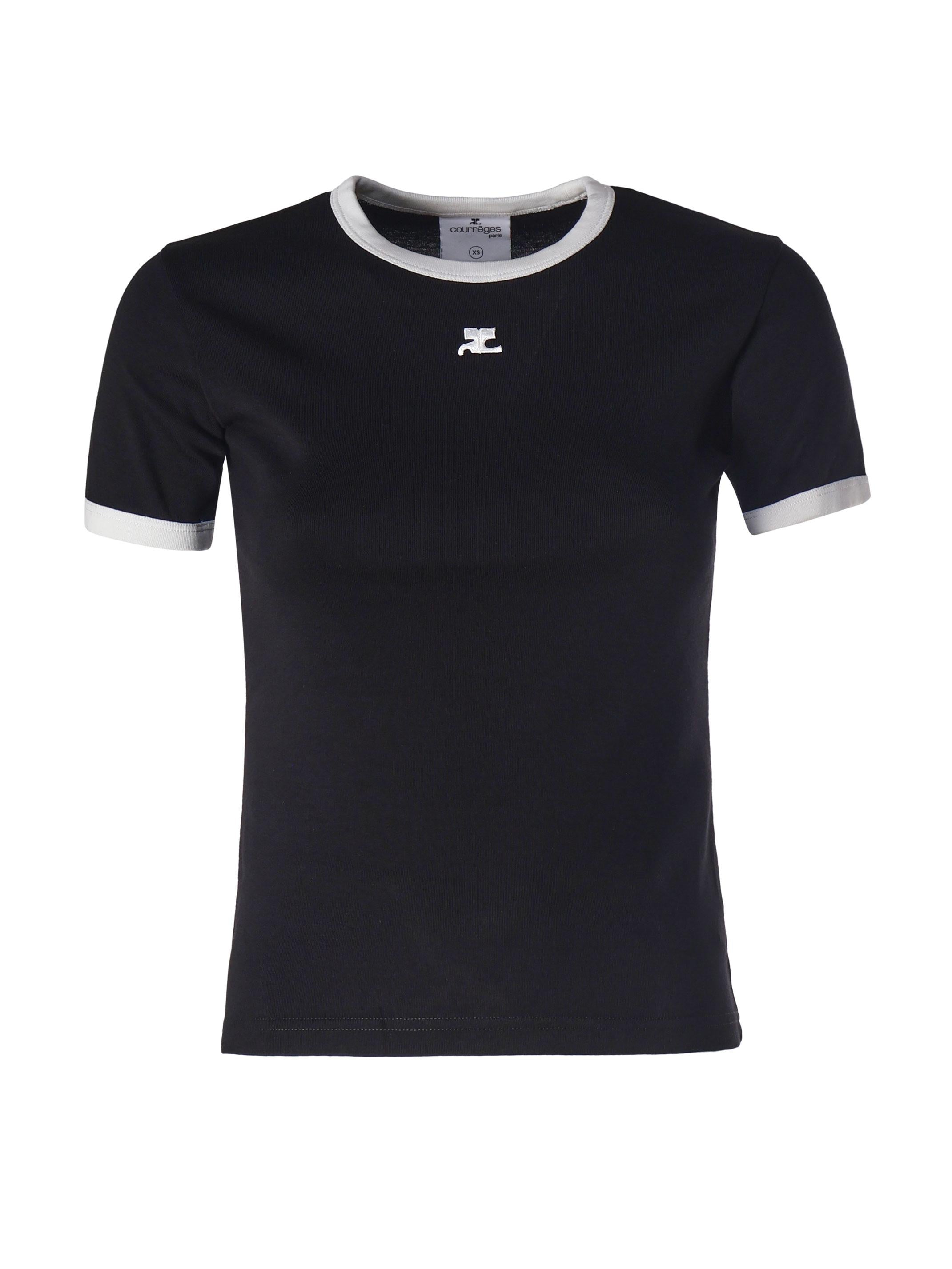 T-shirt con logo VESJTS017JS0070 9901 COURREGES 