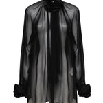 Camicia Rose di chiffon trasparente F5S25T FU1ATN0000 DOLCE & GABBANA 