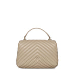 Borsa a mano media Love Bag Puff Chevron in nappa<BR/> 100043 A0GKC50Q PINKO 