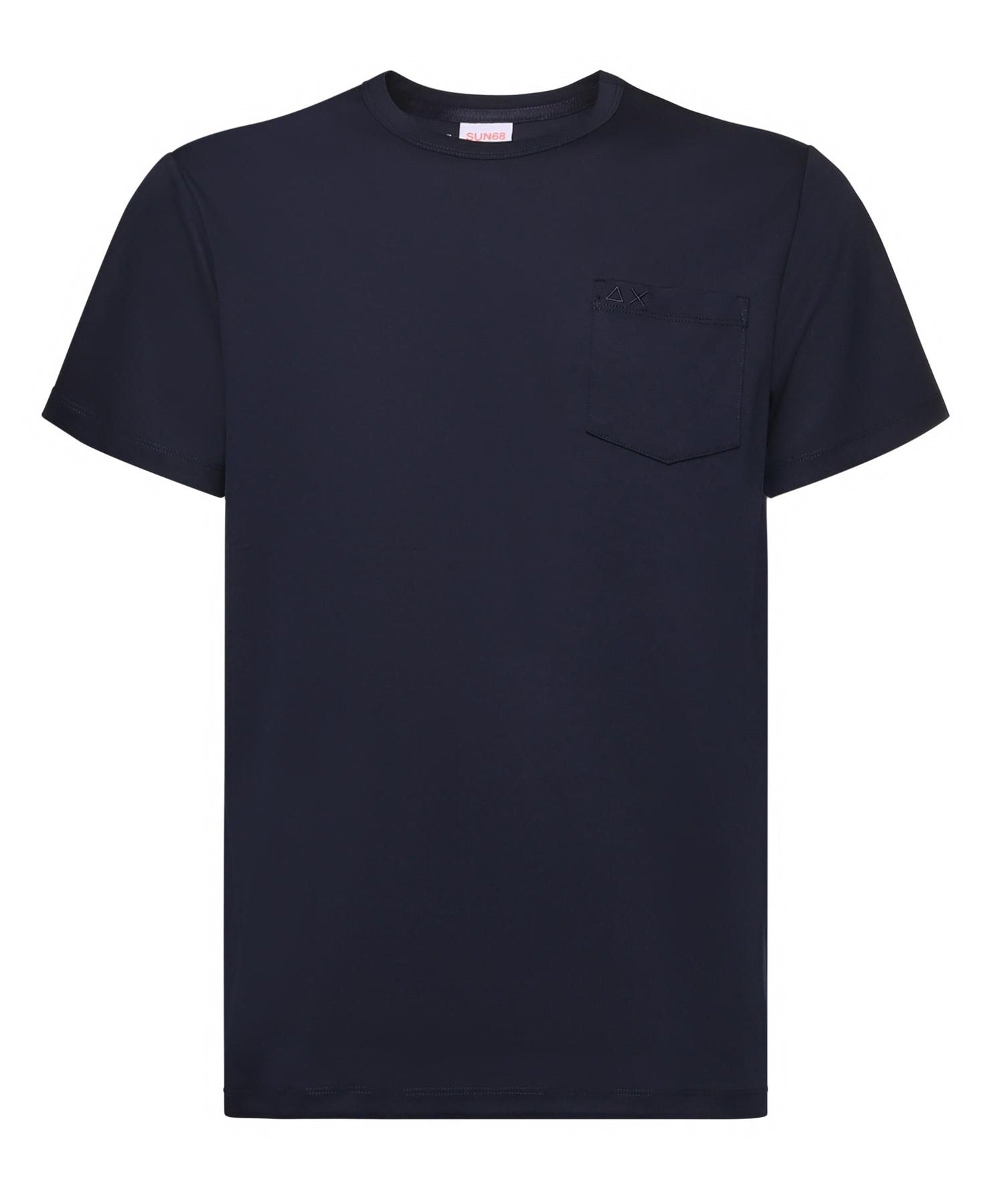 T-shirt in jersey di cotone con taschino T45101 07 SUN 68 