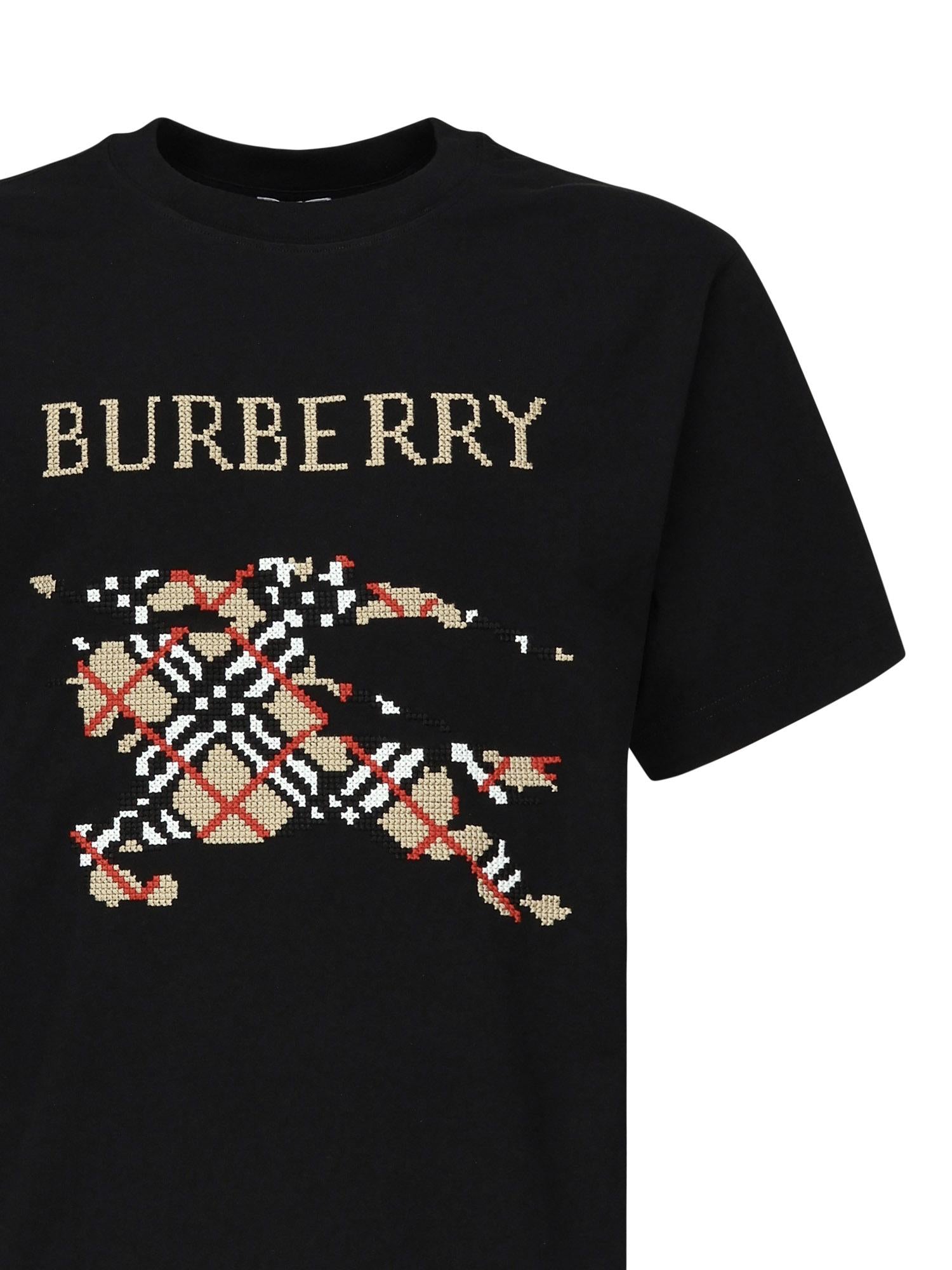 T-shirt con EKD a punto croce 8109021 A1189 BURBERRY 