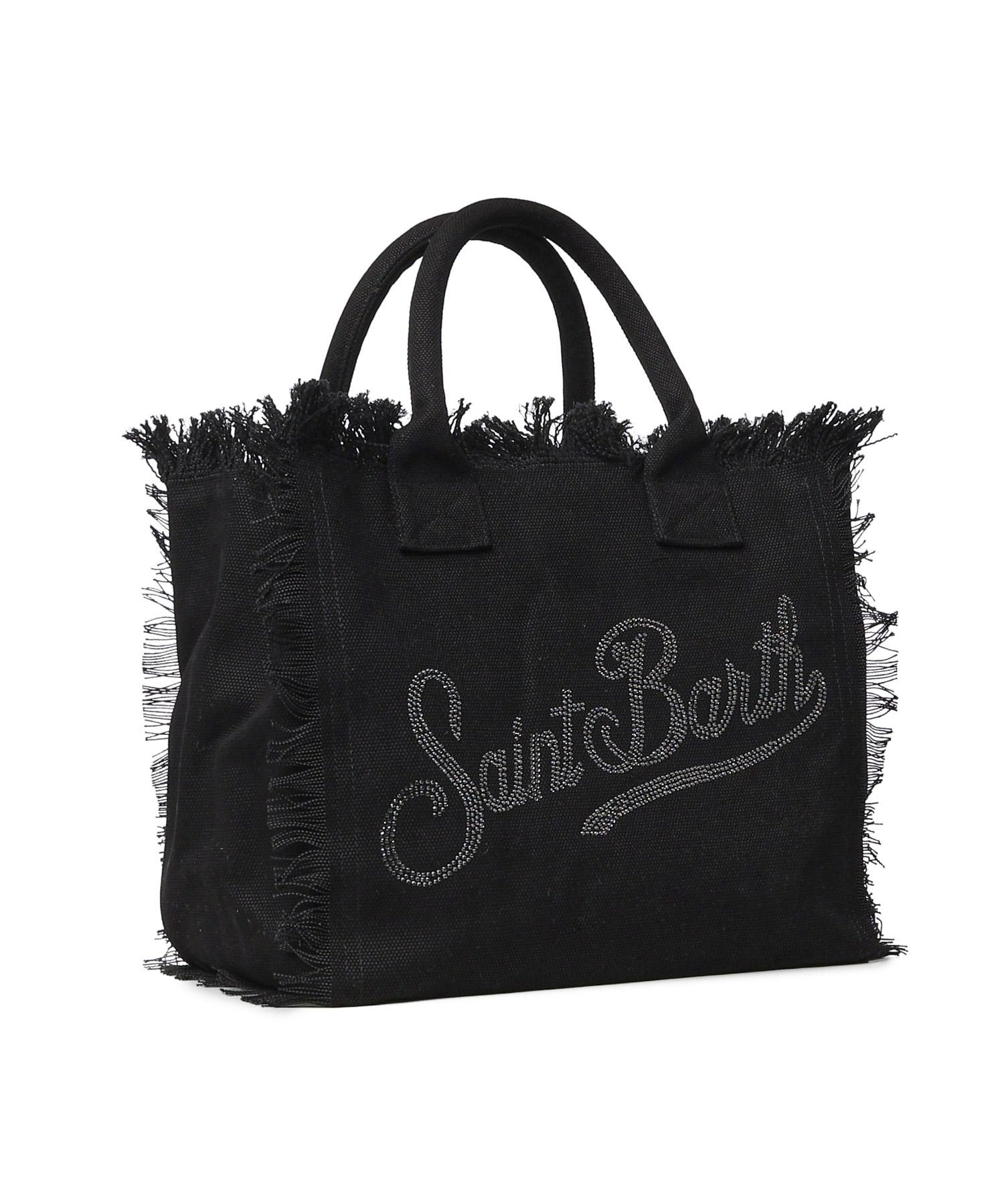 Borsa Vanity in canvas con logo in strass VANI001 02563L MC2 SAINT BARTH 