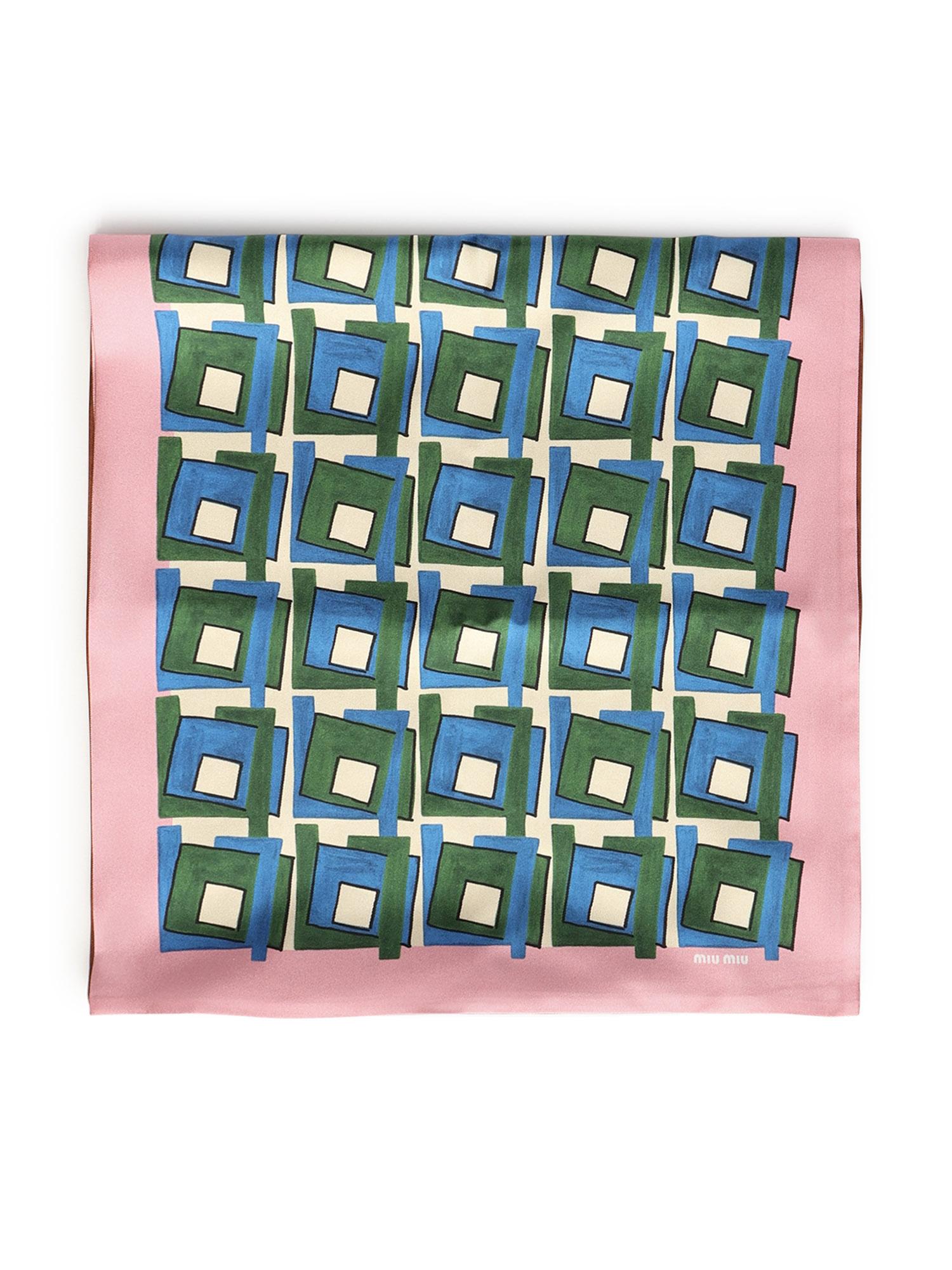 Foulard stampato in seta 5FF065 2IG3F05AG MIU MIU 