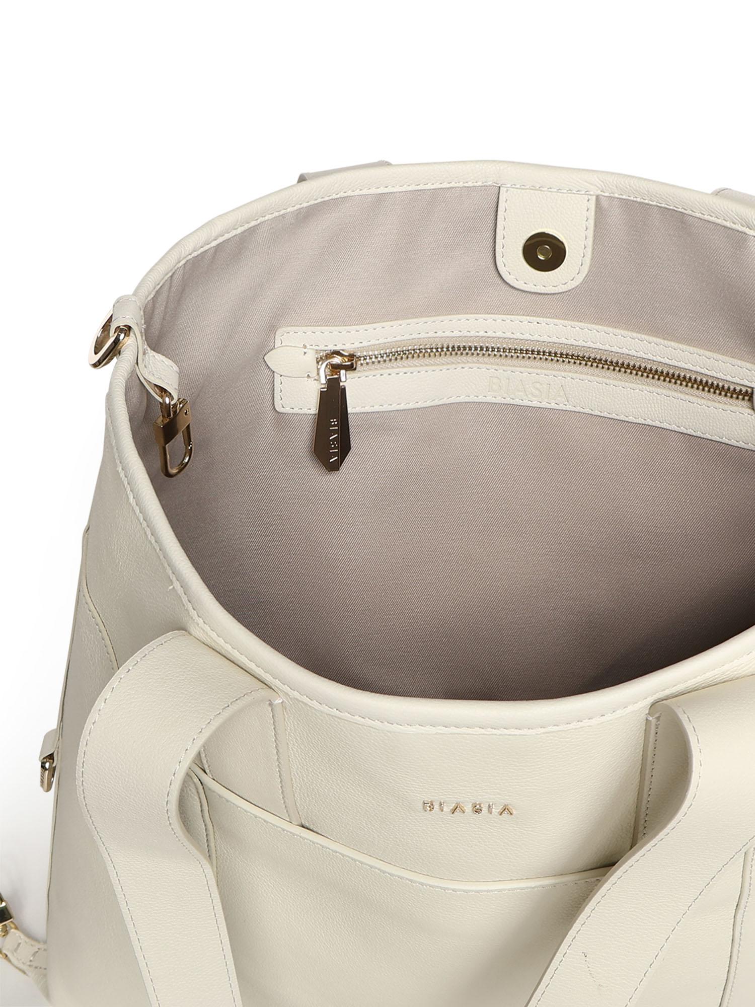 Borsa shopping in pelle con logo BIBP9QN01 328 BIASIA 
