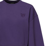 Felpa cropped con logo 105510 A2RBW79 PINKO 