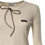 T-shirt in cotone MJLA58 191IF0379 MIU MIU 