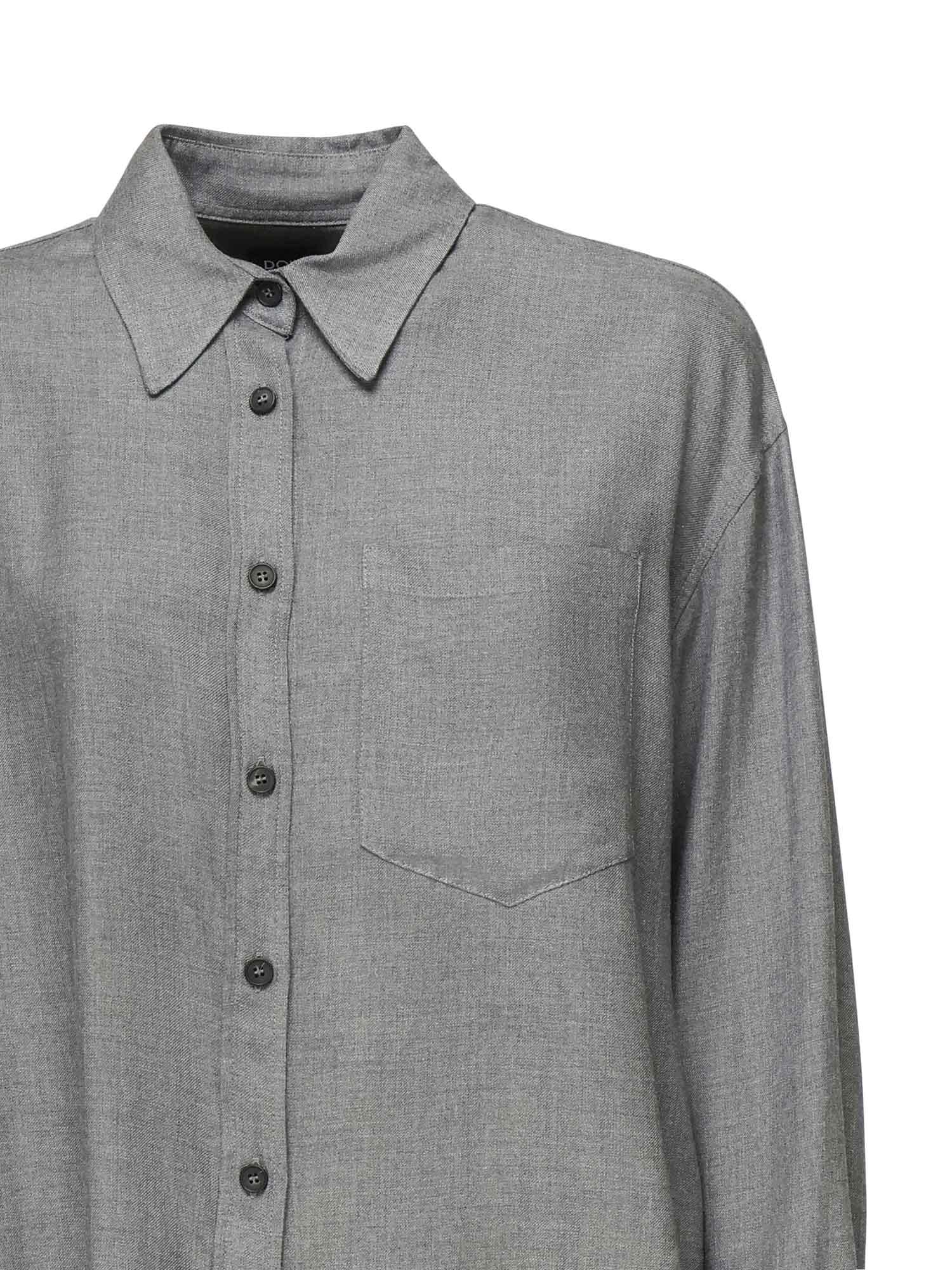 Camicia in levantina di viscosa<BR/> DC375 IF0044D002O903 DONDUP 
