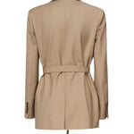 Blazer in tela di lana con cintura 2521046101600 010 MAX MARA 
