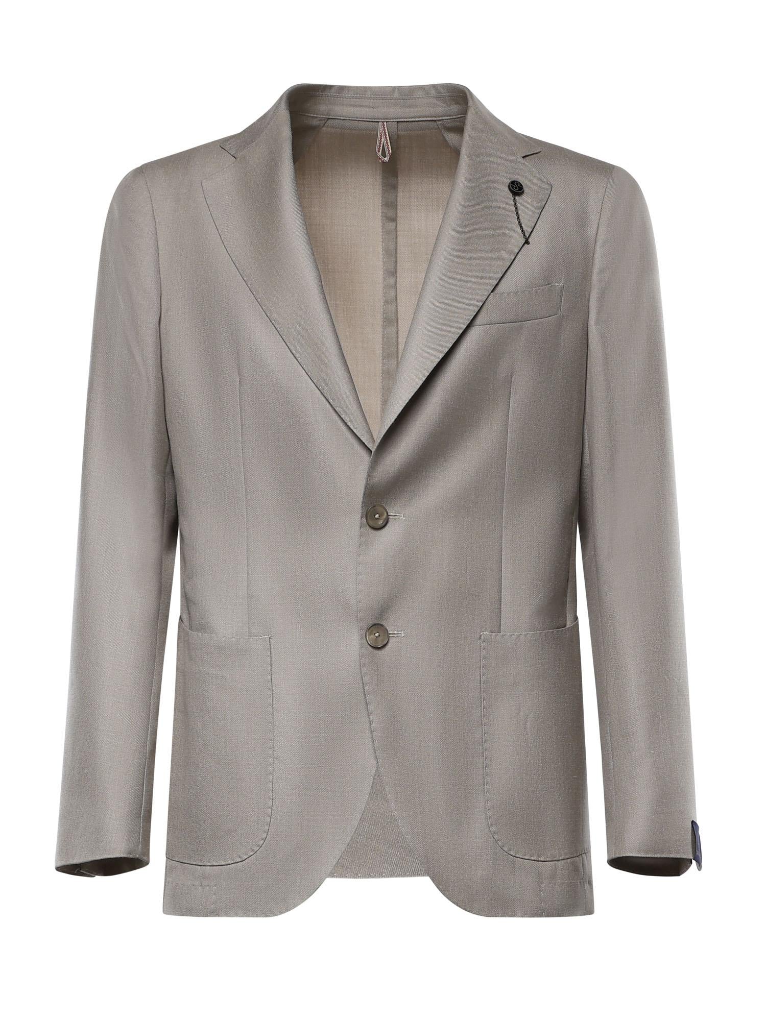 Blazer monopetto in misto lana 4153F 10P SANTANIELLO 