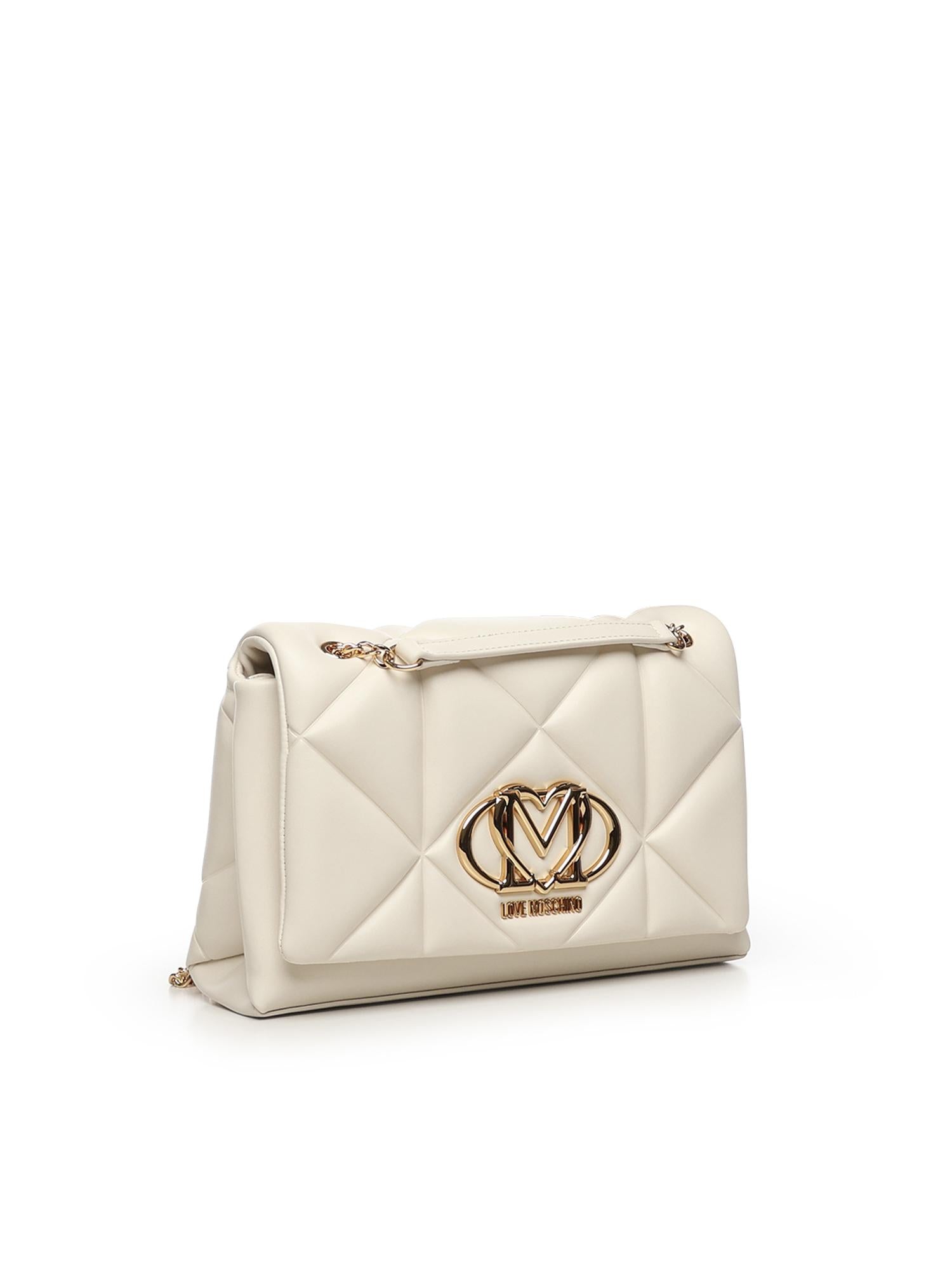 Borsa a spalla trapuntata Embossed JC4041PP0NLC0 110 LOVE MOSCHINO 