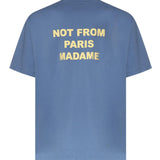T-shirt Slogan in cotone<BR/> KTS203CO002 ATBL Drôle de Monsieur 