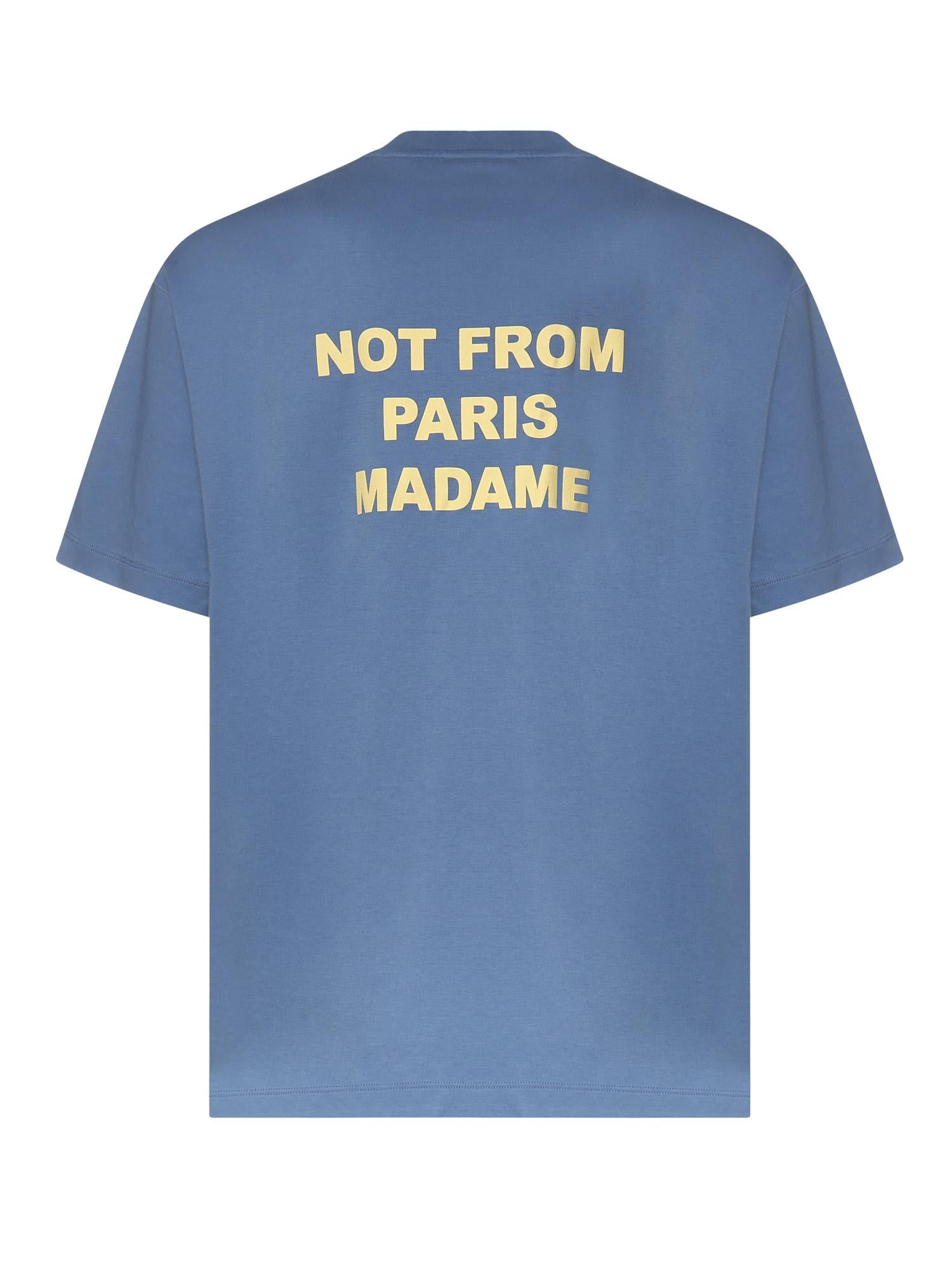 T-shirt Slogan in cotone<BR/> KTS203CO002 ATBL Drôle de Monsieur 