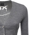 Cardigan a costine con logo 105506 A18MII2 PINKO 