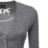 Cardigan a costine con logo 105506 A18MII2 PINKO 