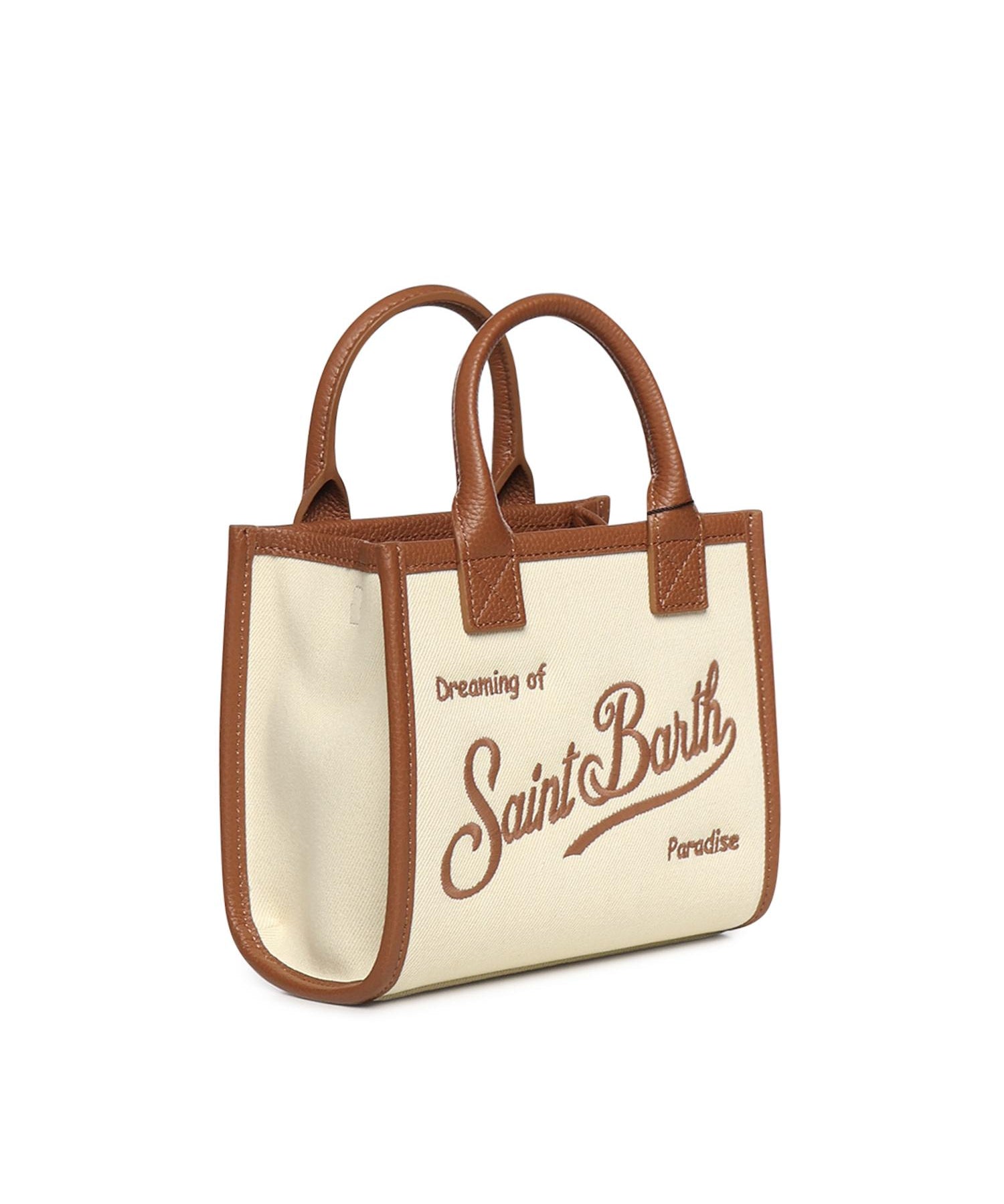 Borsa Vanity mini in canvas e pelle VANMI001 01517L MC2 SAINT BARTH 