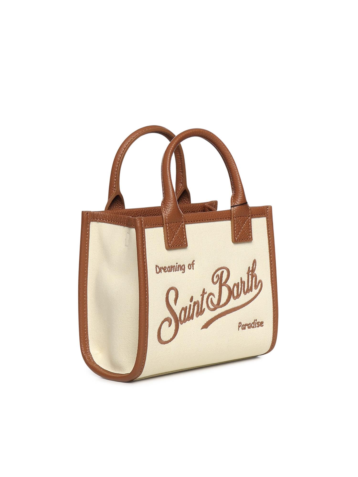 Borsa Vanity mini in canvas e pelle VANMI001 01517L MC2 SAINT BARTH 