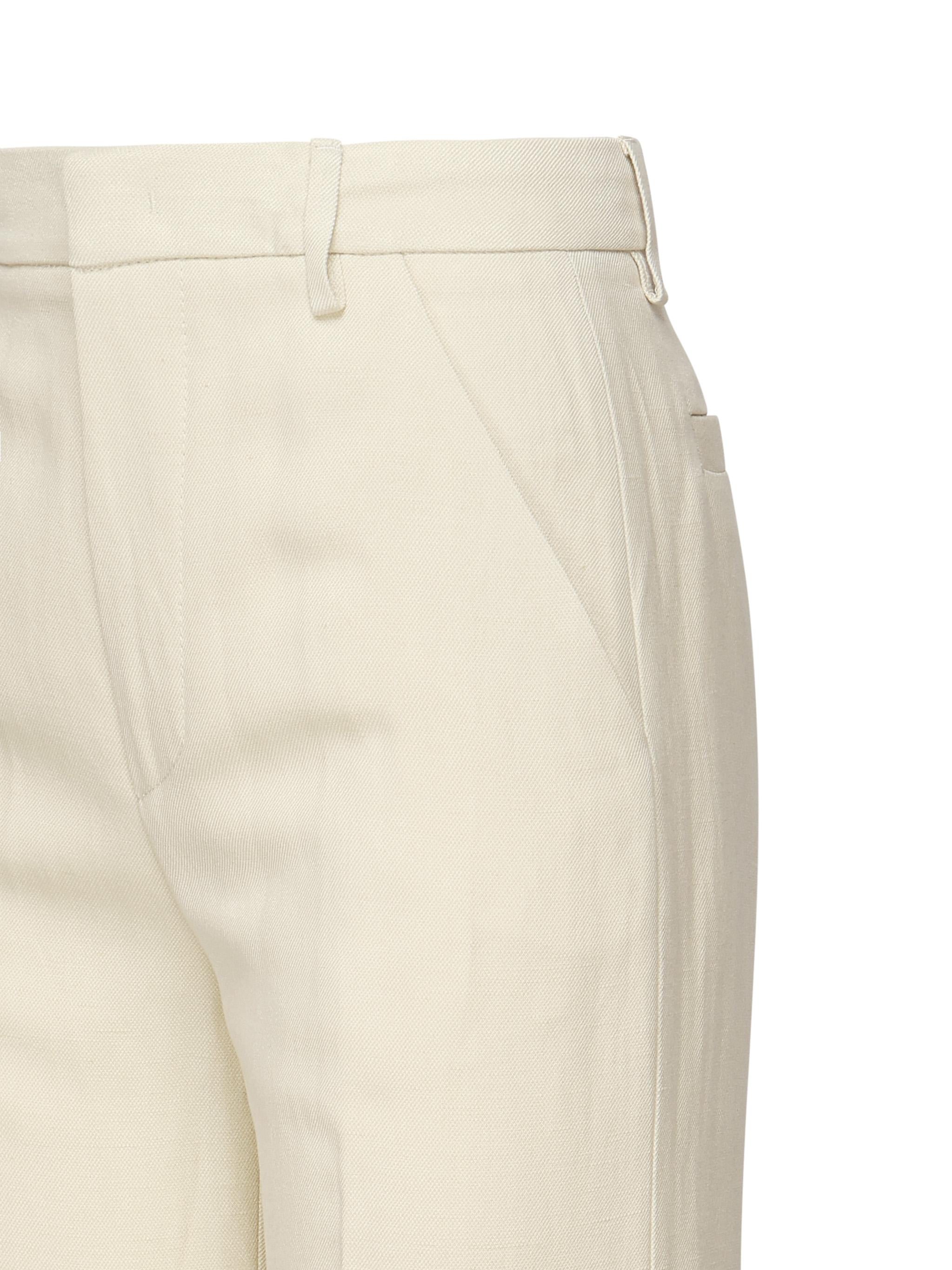 Pantaloni Reina in twill di viscosa e lino<BR/> DP789 IF0041DXXX004 DONDUP 