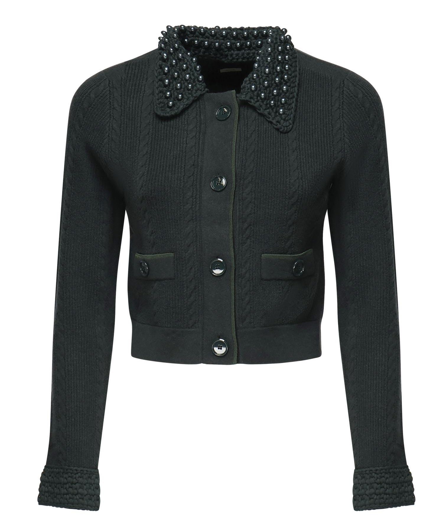 Giacca cropped in maglia 105485 A2QZX34 PINKO 