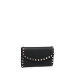Portafoglio Rockstud in pelle con catena 7W2P0AR6 VSH0NO VALENTINO GARAVANI 