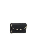 Portafoglio Rockstud in pelle con catena 7W2P0AR6 VSH0NO VALENTINO GARAVANI 
