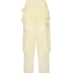 Pantaloni cargo in georgette trasparente 104751 A21FD22 PINKO 