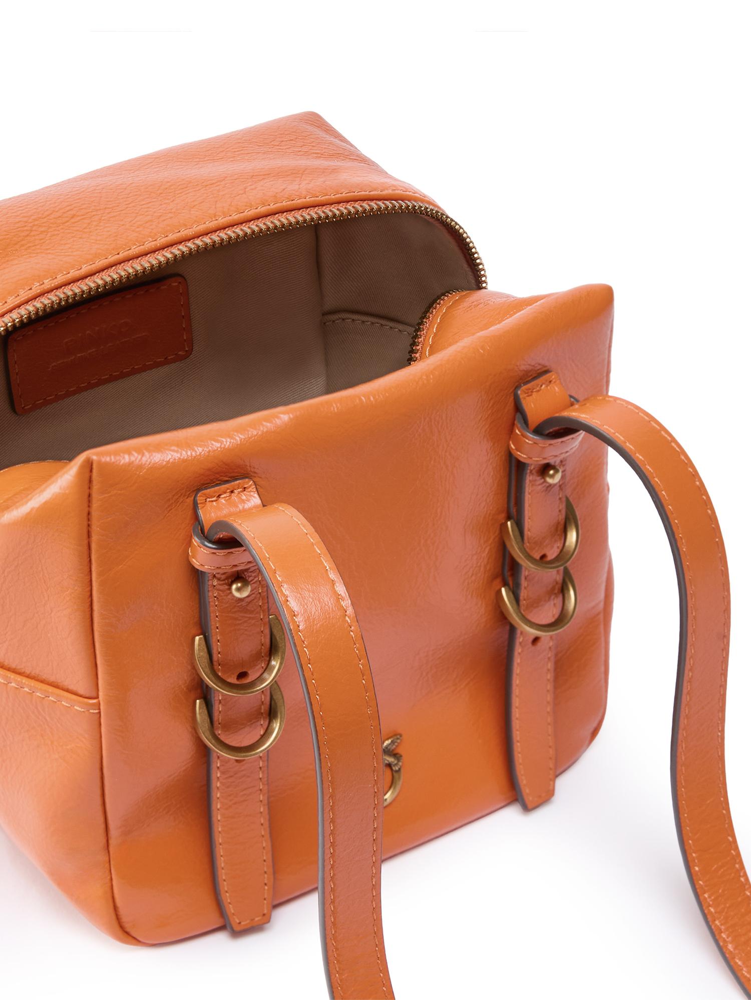 Borsa a tracolla Cubic Bag in pelle shiny 106465 A315A76Q PINKO 