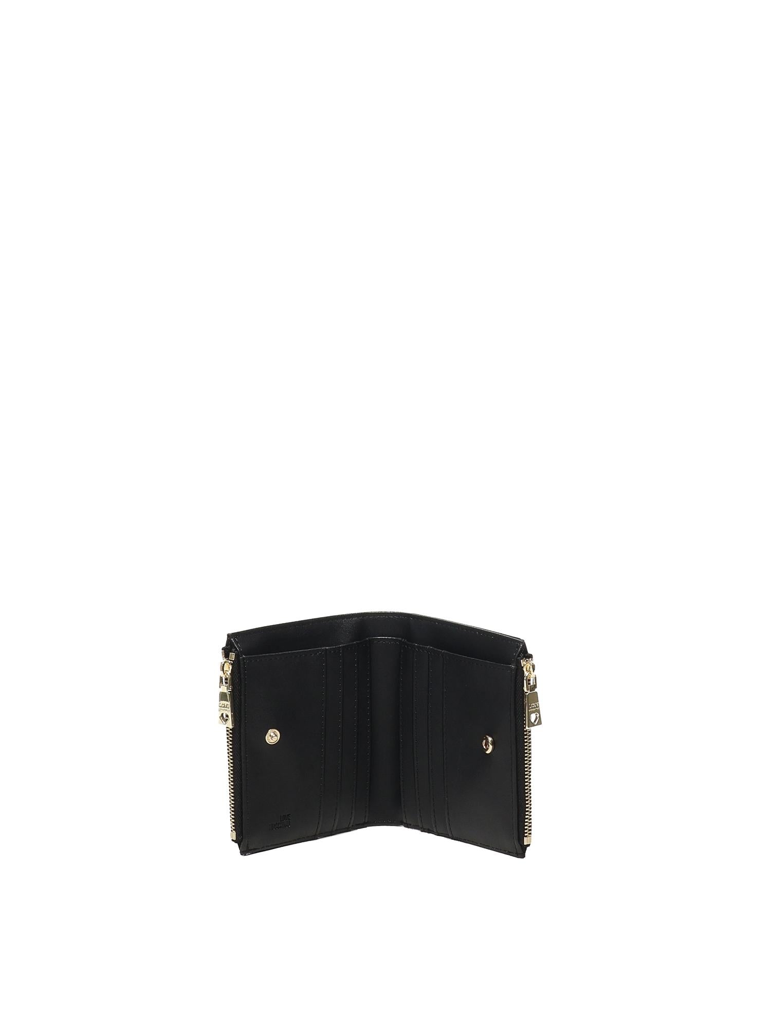 Portafoglio con logo lettering JC5734PP0LKL0 000 LOVE MOSCHINO 