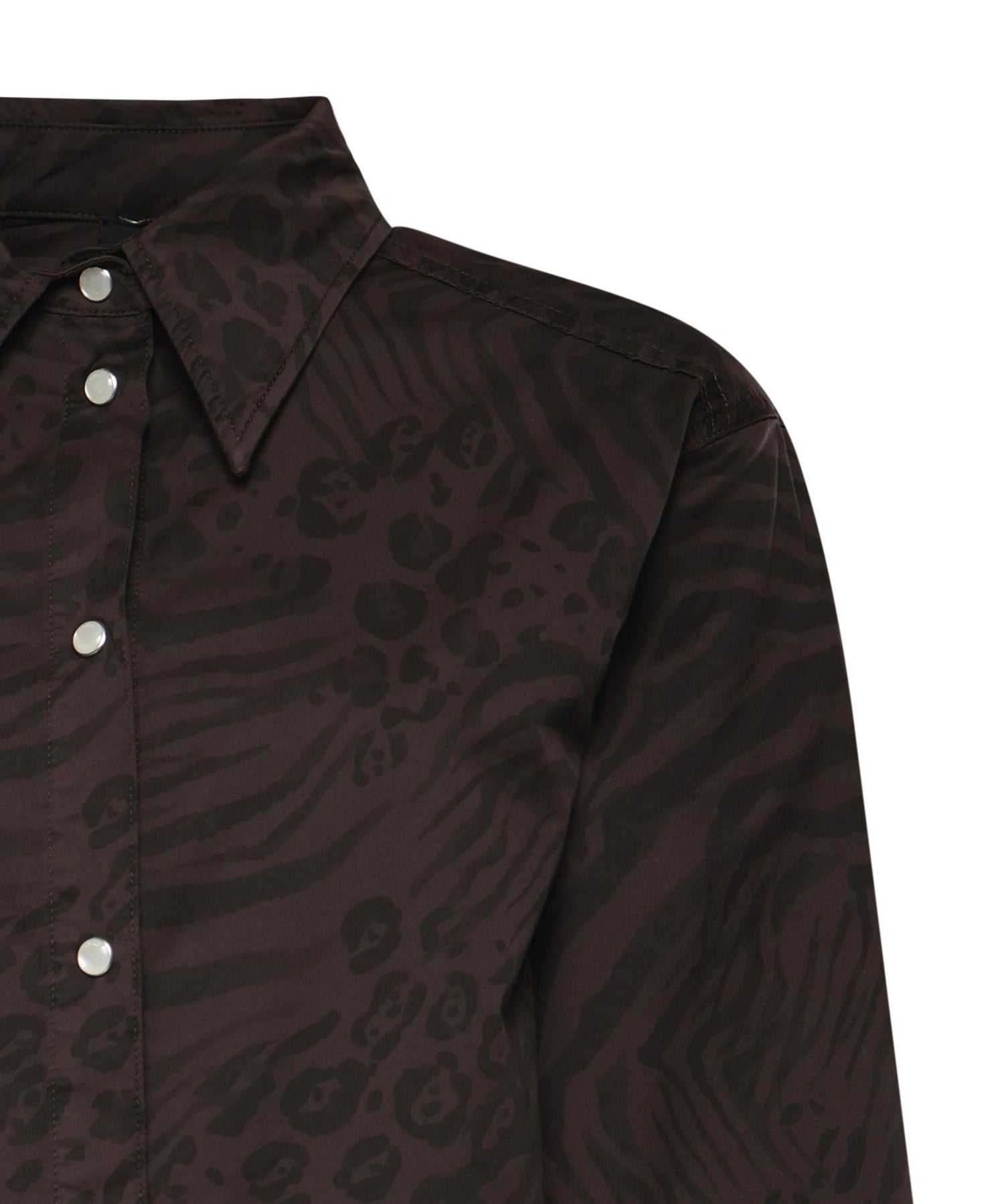 Abito chemisier con stampa animalier 106446 A35AM28 PINKO 