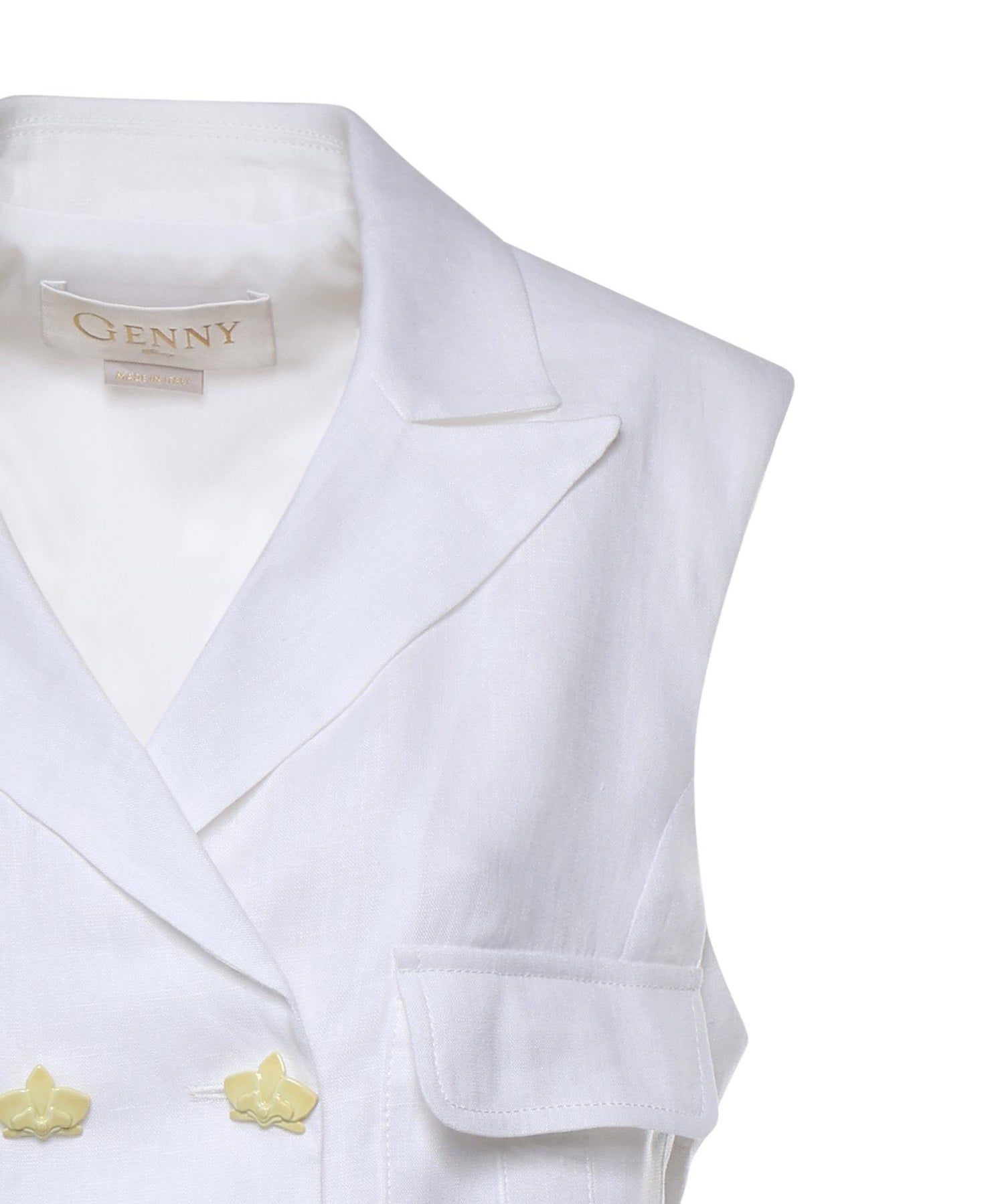 Gilet doppiopetto in lino 80AAP535 N0750003 GENNY 