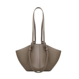 Borsa tote Mochi large in pelle MOCHI PEBBLE GRAIN LEATHER TAUPE YUZEFI 