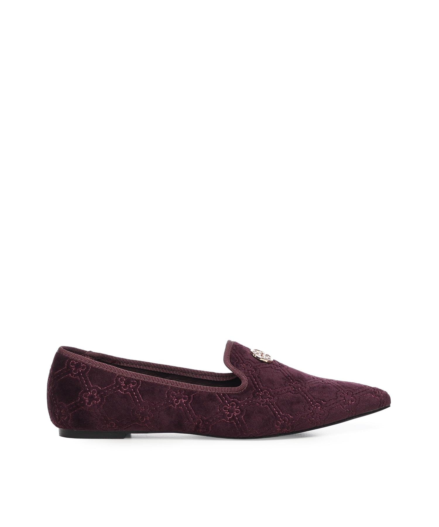 Mocassini Iris Winter con logo 73SC9FV01VEL IRIS WINTERBORDEAUX V° 73 